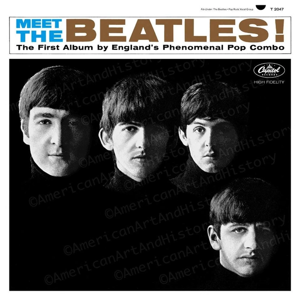 Póster impreso foto portada de álbum de The Beatles - Meet The Beatles Foto 1 de 1
