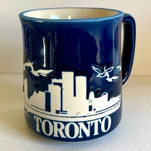 TORONTO CANADA Mug Vintage 1983 RSS Blue Stoneware Skyline Pottery Retro - Picture 1 of 7