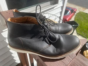 ALDO Chukka Botines Cuero Negro Punta Redonda Zapatos con Cordones Talla 11 - Imagen 1 de 6
