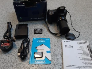Boxed Canon PowerShot SX420 IS Wi-Fi 20.0MP Digital Camera-Black - Picture 1 of 22