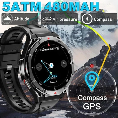 X2B 1.43" Wasserdichte Smartwatch GPS Tracker Bluetooth Anruf Männer Frauen - Bild 1 von 4