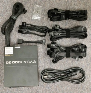 EVGA 1000 GQ 1000W 80+ Gold Semi-Modular Quiet Power Supply – All Cables-Tested - Picture 1 of 14