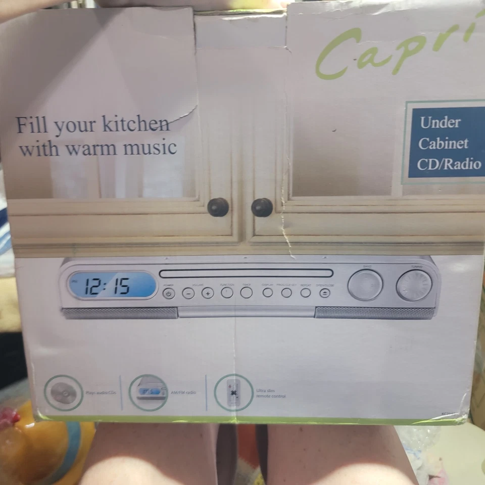 GPX Capri Under Cabinet CD Player/Radio MP3 Ready Space Saver AM/FM NEW Unopened - Image 1 of 4