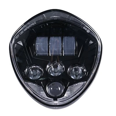 Faro LED negro personalizado para Victory Magnum, Hammer, Vegas Motorcycle Daymaker Foto 1 de 4