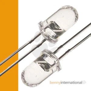 100x 5mm AMBER LEDs Light Diode Orange Yellow Bulk Pack Lot Arduino F5 - Bild 1 von 1