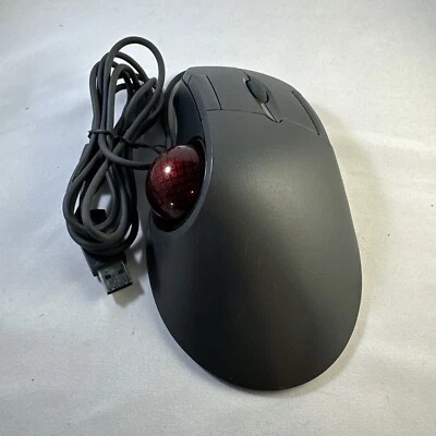 Microsoft Trackball Optical 1.0 PS2/USB Compat Mouse X05-87475 Red Ball. Tested - Image 1 of 4