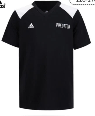 ADIDAS Predator Niños Niños Jersey Camiseta Niños Negro Edad UK 5-6 Años NUEVO Foto 1 de 2