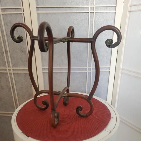 Vintage Folding Copper Piping Plant Stand Cover