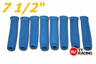 19mm 7.5"HIGH HEAT SHIELD ENGINE SPARK PLUG WIRE BOOT PROTECTOR SLEEVE COVER BL — 第 1/4 张图片