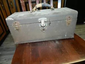 Vintage KENNEDY KIT Fishing Metal Tackle Tool Box 1 tray (1920's) Lures Bobbers - Foto 1 di 3