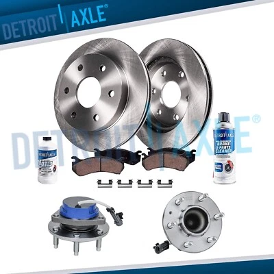 Rotores de disco delanteros tracción trasera almohadillas de cerámica bujes de cojinete de rueda para Cadillac SRX 2004-2009 Foto 1 de 4