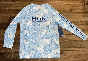 HUK Kids' SM S Pursuit Long Sleeve Sun Protecting Fishing PERFORMANCE Shirt YS - Picture 1 of 8