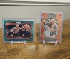 2023 Panini Prizm UFC Josh Emmett GREEN PULSAR /25 SELECT RED DISCO /99 Pair 🔥