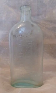Antique Lydia E Pinkham S Vegetable Compound Aqua Glass Bottle 8.5" Tall - Picture 1 of 4