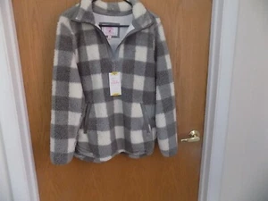 MEMBERS MARK COZY SHERPA Womens Size Medium 1/4 Zip Pullover      NWT - Picture 1 of 2