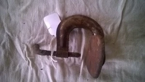 Vintage Hot Patch Holder Metal C Clamp Tool Used - Picture 1 of 5
