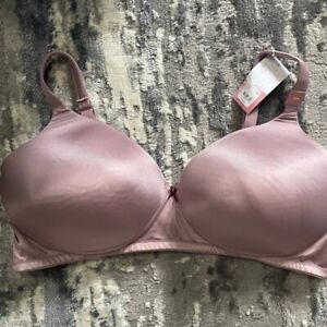 Lane Bryant 44D Cacique Lightly Lined Full Coverage Purple Bra Wire Free NWT
