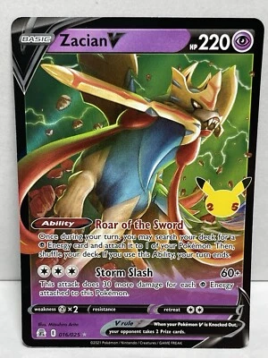 Zacian V 016/025 Celebrations Holo - Image 1 of 2