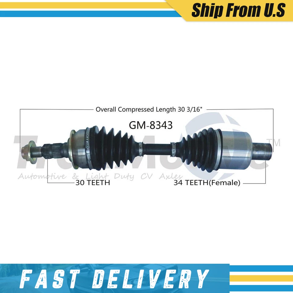 Junta de eje CV 1 pieza delantera derecha para Chevrolet Volt 2011 2012 2013 2014 2015 Foto 1 de 3