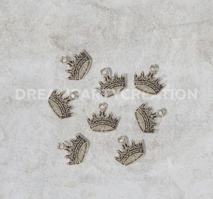 3/4" Small SILVER BAROQUE Crown Design Metal Charms Choose Package Amount - Picture 1 of 1