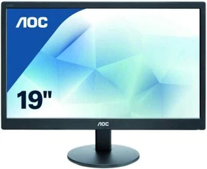 AOC E970SWN LED Monitor 18.5" HD 1366x768 TN-Panel VGA 60Hz 5ms schwarz - Photo 1/4