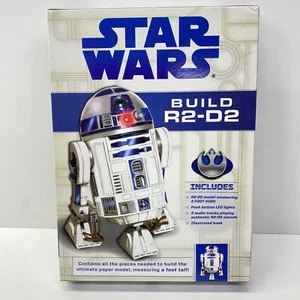 Star Wars R2-D2 Paper Model Kit w/ LED Lights, Sounds & Illustrated Book - NEW - Picture 1 of 5