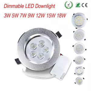 Downlight LED Regulable 3W 5W 7W 9W 12W 15W 18W Luz de Techo Empotrada Foco Lámpara - Imagen 1 de 16