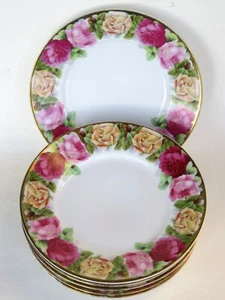 SET: 6 (!) Teller BEYER & BOCK Tausendschön JUGENDSTIL Rosen Dekor - Bild 1 von 9