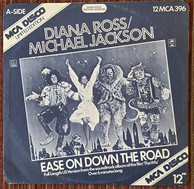 DIANA ROSS MICHAEL JAKSON EASE ON DOWN THE ROAD RARE UK 12 INCH VINYL SINGLE - Image 1 of 3