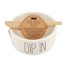 Store Bought Container Dish, White, dip 2" x 4 1/4" dia | spreader 6"