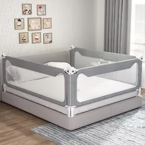 Rieles de cama para niños pequeños, protector de riel para bebé ajustable en altura especialmente diseñado - Imagen 1 de 7