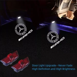2x No Fading LED Door Light Puddle Shadow AMG Projector For Benz C-Class 2008-14 - Picture 1 of 9