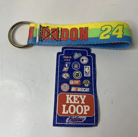 Fan Gear keychain Nascar Racing Jeff Gordon #24 Key Loop NWT Cover