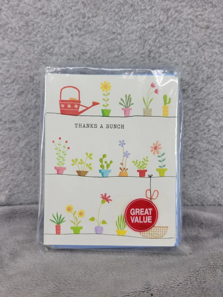 Set of 20 Hallmark Thanks A Bunch Blank Floral Greeting Cards with Envelopes - Image 1 of 4