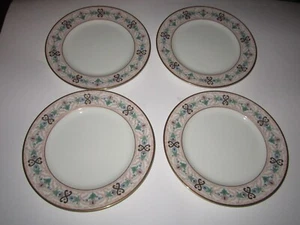 Set of 4 Gorham Masterpiece Collection Empress 8 1/4" Salad Plates 24k Gold Band - Picture 1 of 11