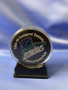 FLORIDA EVERBLADES ECHL HOCKEY PUCK 1998-99 INAUGURAL SEASON OFFICIAL GAME PUCK