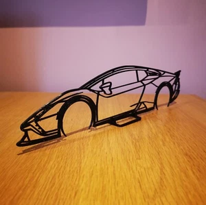 Lamborghini Huracan silhouette, 32cm, Man Gift Birthday Christmas - Picture 1 of 3