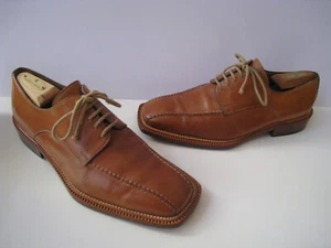 ANTONIO MAURIZI SIGNATURE BRITISH TAN LEATHER OXFORDS US 11 EUR 44 VTG ITALY - Picture 1 of 9