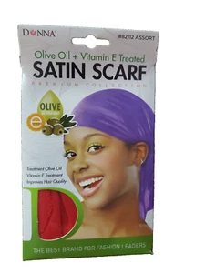 Pañuelo para el cabello, satinado, aceite de oliva y vitamina E tratado.   (GS05)  - Imagen 1 de 2