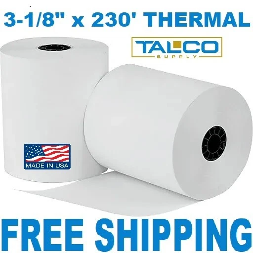 (3) ROLLOS DE PAPEL TÉRMICO POS RECIBO 3-1/8" X 230' ~ENVÍO RÁPIDO GRATUITO~ Foto 1 de 1