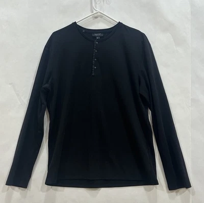 Camisa masculina 7 Diamonds Core Henley Performance leve manga longa preta GG - Imagem 1 de 4