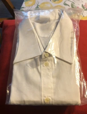 Camicia Bianca A Maniche Lunghe Con Spalline Portagradi ,collo 16 - Immagine 1 di 4