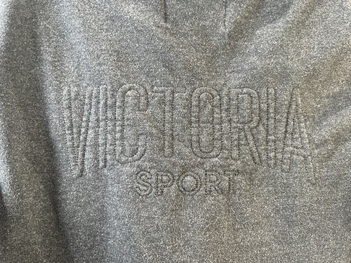 UNDERCOVER Giacca Victoria Secret Sport grigio scuro ricamo logo dettaglio viola taglia M