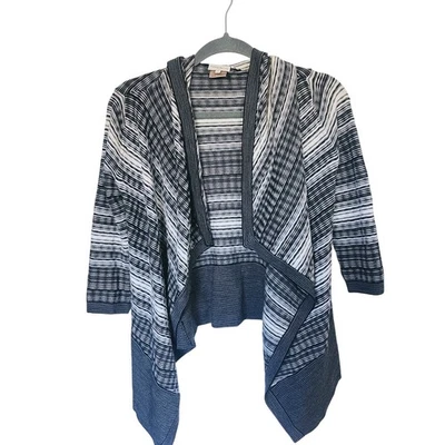 Karen Millen Wool Drape Cardigan Sweater XS Gray Layer Capsule Career Designer - Image 1 of 4