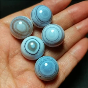 RARE 40.5G 5PC Natural Gobi Agate Eyes Agate Ball Healing Series R1879 - Picture 1 of 13