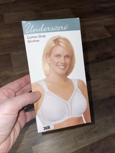 Reggiseno Underscore con cinturino cuscino senza ferretto 36B bianco nuovo con scatola - Foto 1 di 3