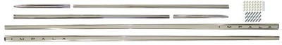 1963 CHEVY IMPALA 2 DOOR BODY SIDE MOLDING KIT 6 PIECES # 63C-80100* - Image 1 of 4