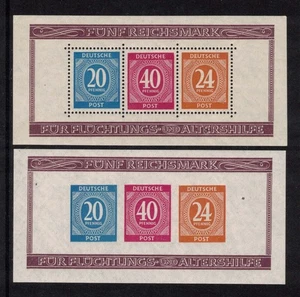 Alliierte Besetzung Block 12 A / B postfrisch Blockpaar Altershilfe (90032) - Picture 1 of 2