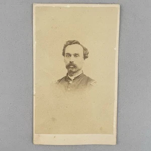 Antique CDV Civil War Soldier 1st Lieutenant Black & Case w/Dated Revenue Stamp - Picture 1 of 18