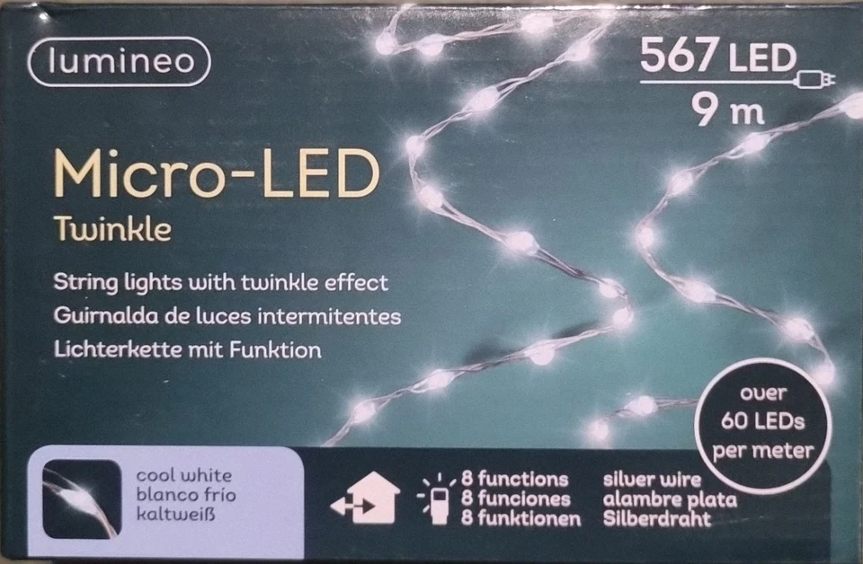 Lumineo micro led twinkle 567led 9m - Bild 1 von 1